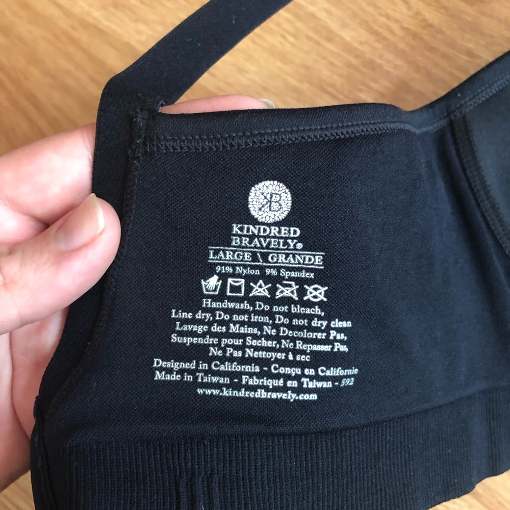 Kindred Bravely Signature Sublime Contour Molded Nursing Bra Black Large - Picture 5 of 6